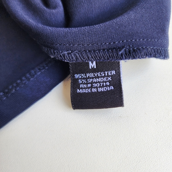 Coco Blanco Womens Navy Blue Zip Sleeveless Top Jacket Stretch Pockets Sz M - Picture 12 of 12